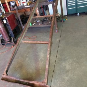Boxing a Model A frame. Sadly it's in better condition than most taco 