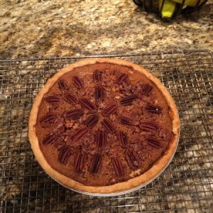 Made a pumpkin pecan pie.