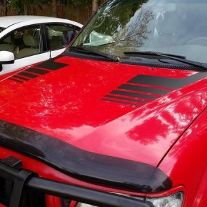 retro hood stripes