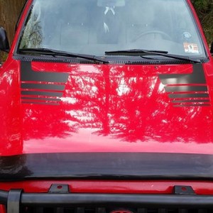 retro hood stripes
