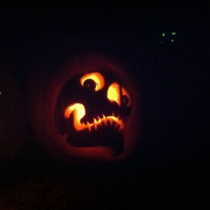 Carved a pumpkin with my sister and her friends.
