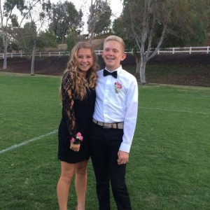 Younger son and his date for the homecoming dance