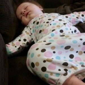 Sleepy baby is happy baby.