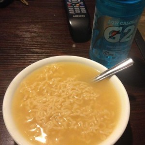 Ramen noodles for me Stephen. This cold sucks