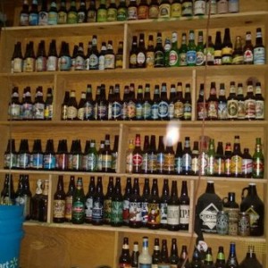 The start of the beer wall. It's only gonna grow!
