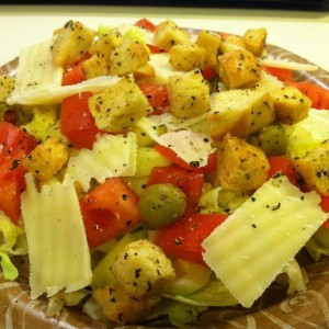 And some roughage with homemade croutons.