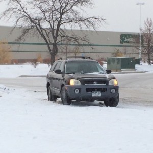 Hyundai's can't handle curbs :laugh: tires bowed out