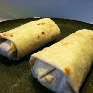 Fridge clean out burritos.