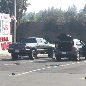 at the car wash