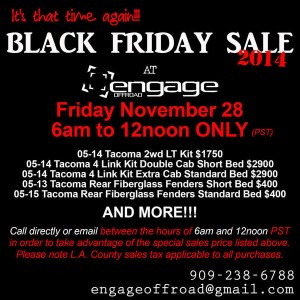 Engage Off Road 2014 Black Friday Sale