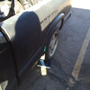 Came out to the truck to find this parked next to us....
