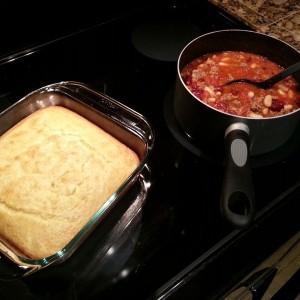 Stew + Cornbread = Much Good