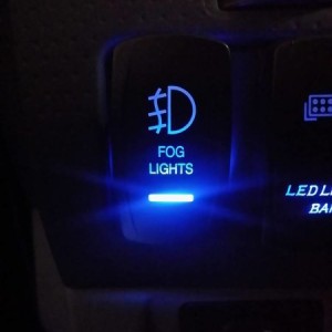 Fog light switch installed