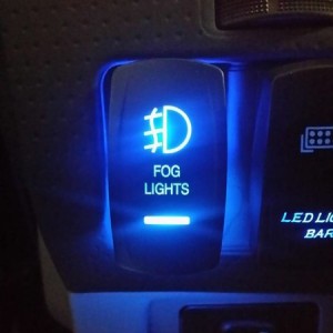 Fog light switch installed
