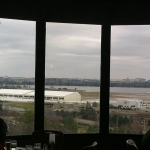 Company holiday party at Ruth's Chris. 11th floor view of Reagan natio