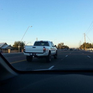 Spotted my truck! :p Wife driving it back from the shop on her day off for 