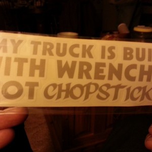 My grandpa thought of me and got this... he's a Dodge/Chevy guy.. lol