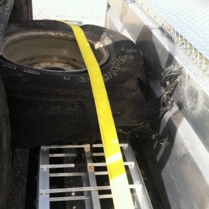Blown tire
