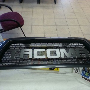 Color matched letters are mounted