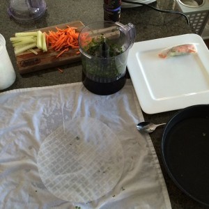 Veggie rice wraps...