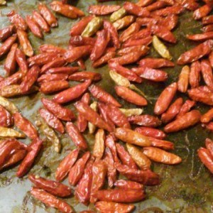 Dried some Tabasco peppers in the oven. Gonna grind em up for seasoning