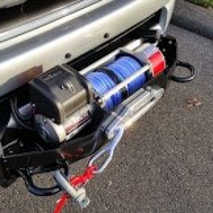 TMaxx EW8500 winch with synthetic rope on a Westin  winch mount
