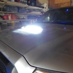 Hood scoop LED light/bracket by C4 Fab