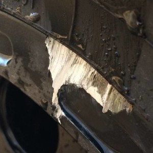 Hit my rim on a rock
