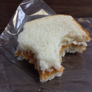 Peanut butter sammich today (I was too hungry to take a pic before eating)