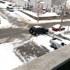 Owner of the car came out just in time to avoid a parking ban ticket.