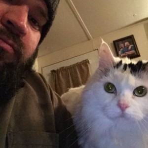 My cat wanted to take a selfie with me.