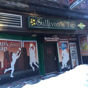 Nothing like stopping in a gritty bar before a Bs game. Plastic pint "