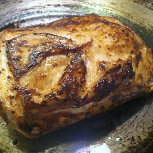 BBQ brined pork loin!