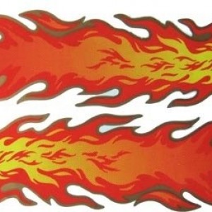 Motorcycle-electric-bicycle-flame-applique-engine-cover-car-body-stickers-s