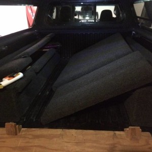 Camper sleeping platform open