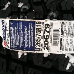 BFG ALL-TERRAINS KO's 265/75R16