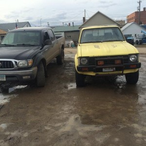 1979 Toyota Pickup 4WD and my 2004 Tacoma DCSB 4WD