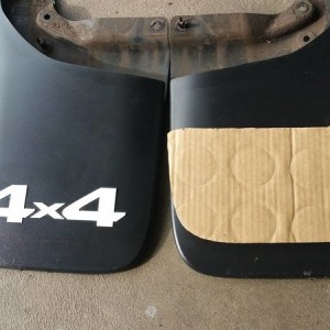 Cut mud flaps
