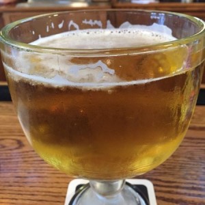 Honey brew ale, don't let the light color fool you. It's got a go