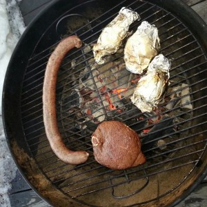 Venison on charcoal. 1st of the year. Bring on the warm weather.