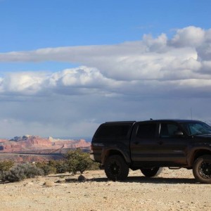 Taco looking over Capitol Reef NP