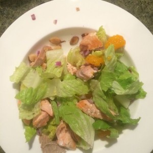 Grilled salmon salad with mandarins :hungry: