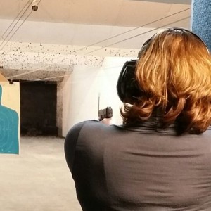 Wife shooting our new S&W Shield