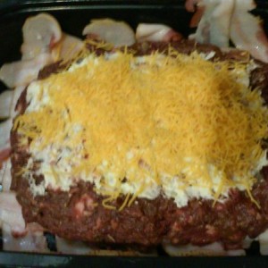 Homemade jalapeno cream cheese and chedder filling