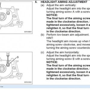 Headlight adjustment