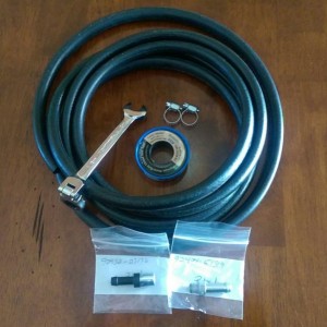 Hose and parts for rear diff breather