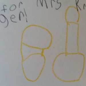 My wife's kindergarten class made her congratulations cards for having