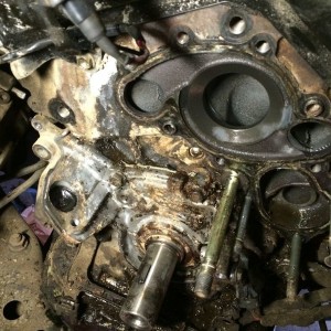 Water pump has been leaking for a while. Darn thing, nasty. Poor truck.