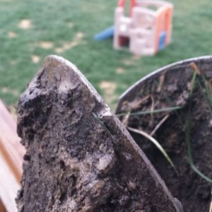 Hit an electrical line