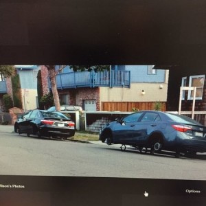 Edit, two cars got wheels and tires jacked